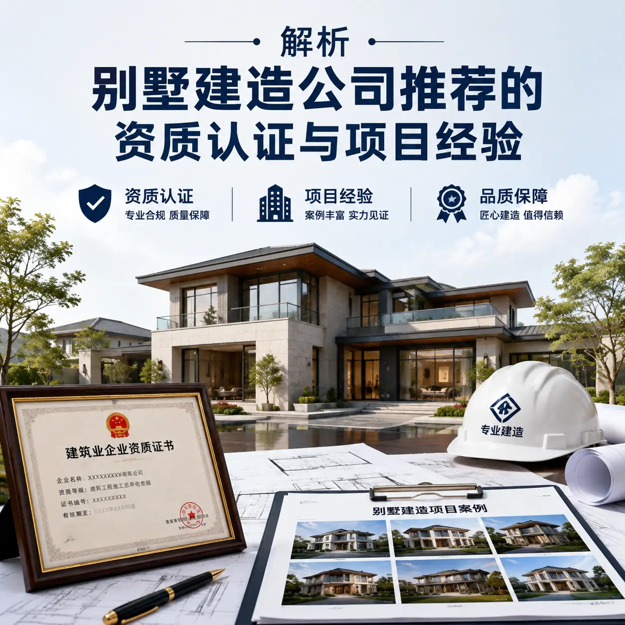解析 惠水 别墅建造公司推荐的资质认证与项目经验
