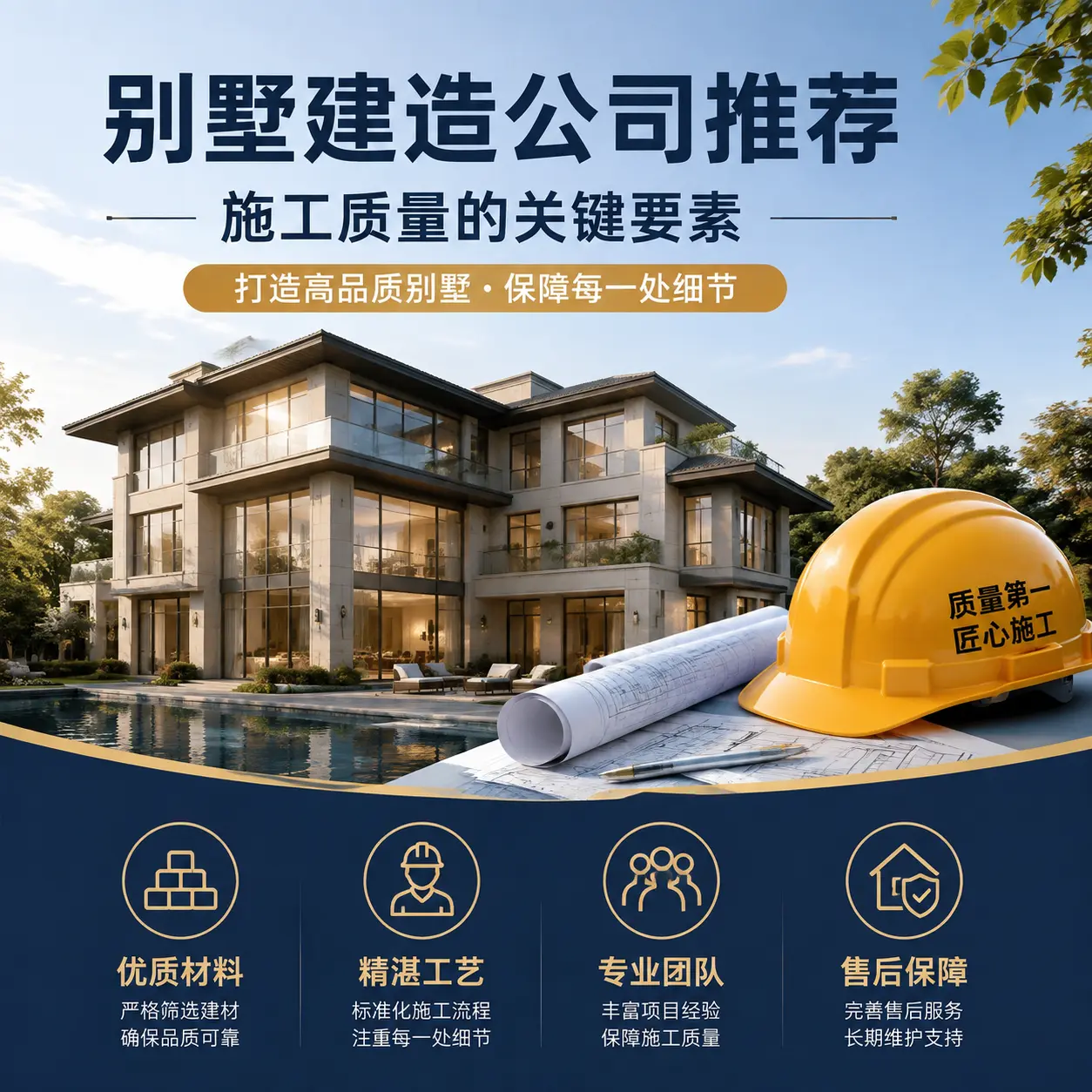 别墅建造公司推荐： 惠水 施工质量的关键要素