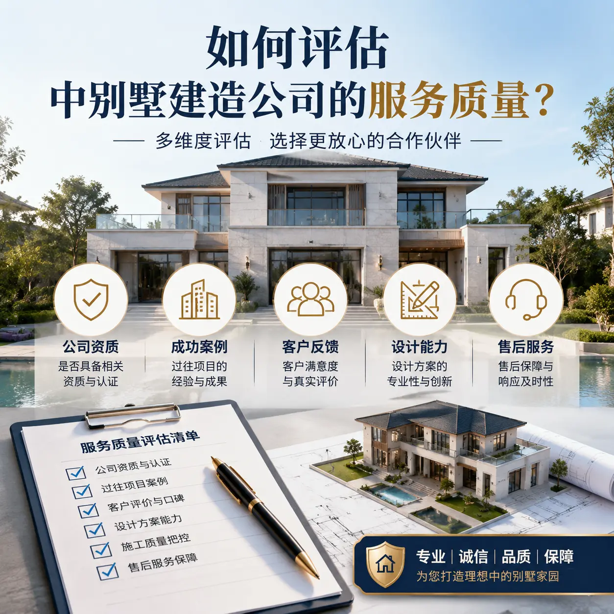 如何评估 惠水 中别墅建造公司的服务质量？