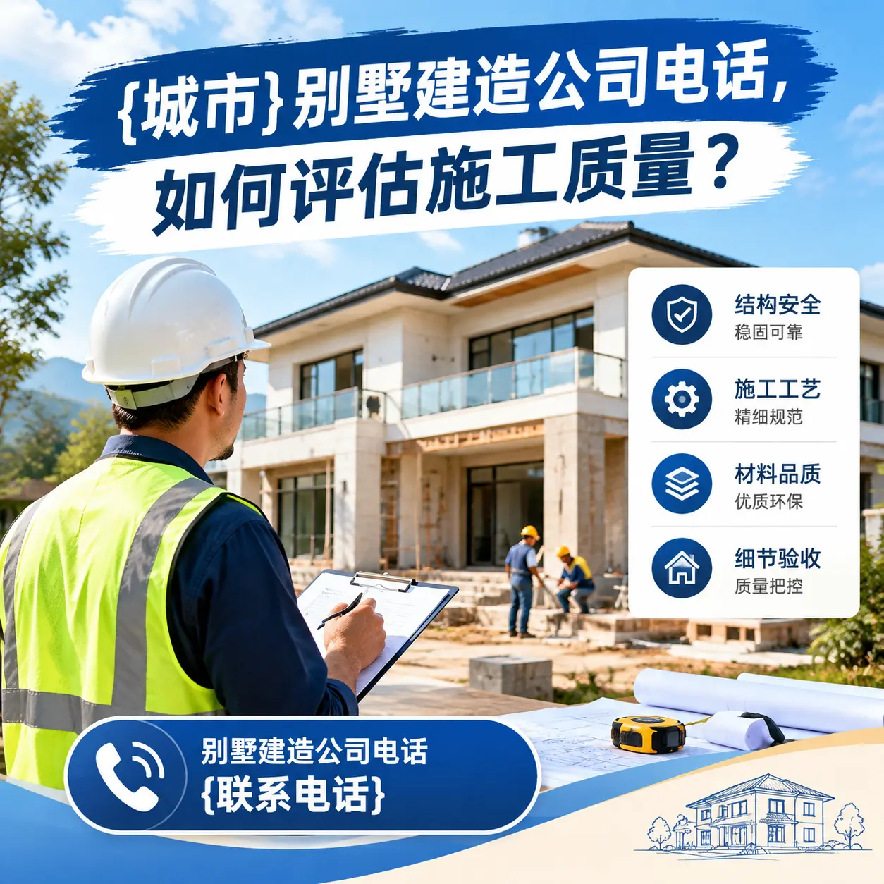 惠水别墅建造公司电话，如何评估施工质量？