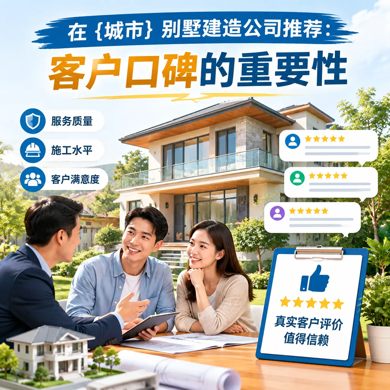 在 惠水 别墅建造公司推荐：客户口碑的重要性