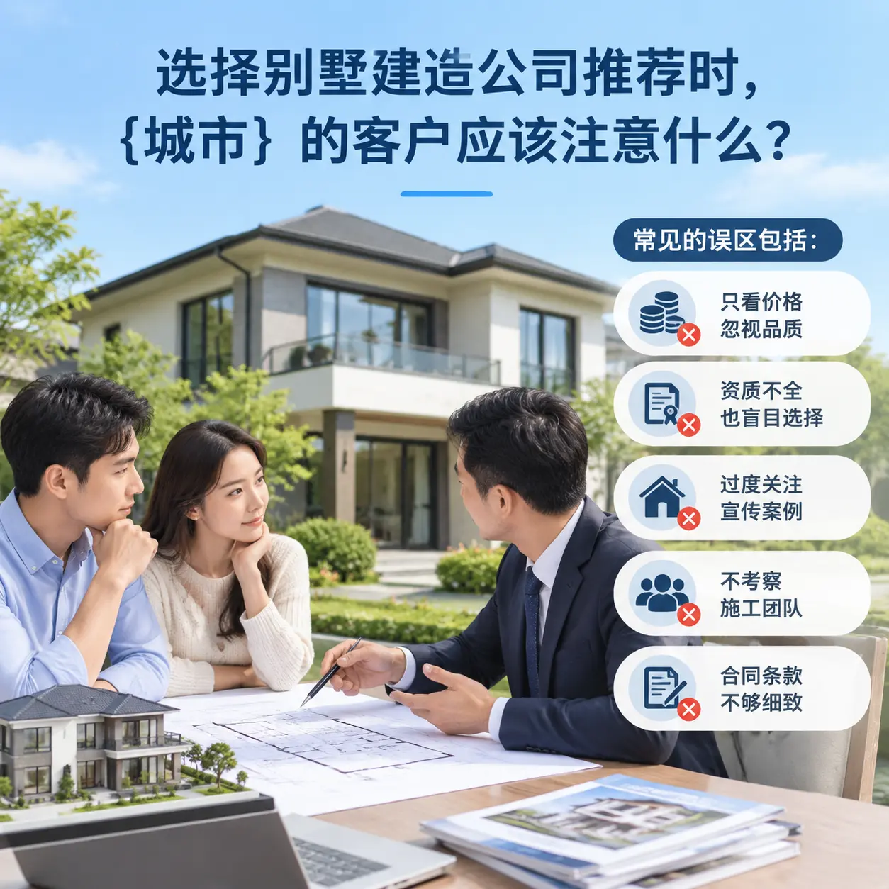 选择别墅建造公司推荐时,惠水 的客户应该注意什么?