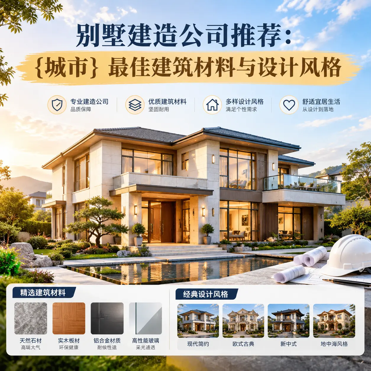 别墅建造公司推荐： 惠水 最佳建筑材料与设计风格